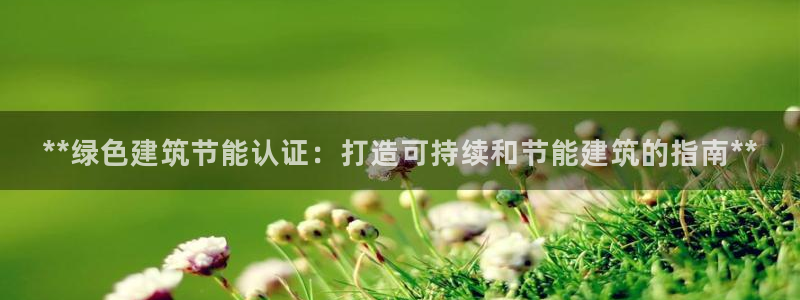 e尊国际是干什么的：**绿色建筑节能认证：打造可持续和节能建筑的指南**