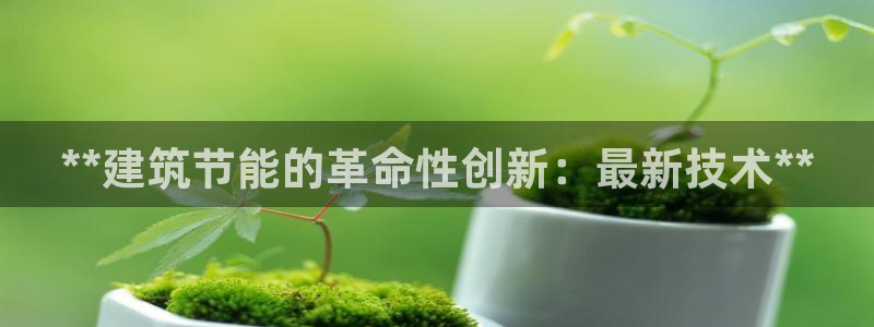 e尊国际娱乐官网下载：**建筑节能的革命性创新：最新技术**