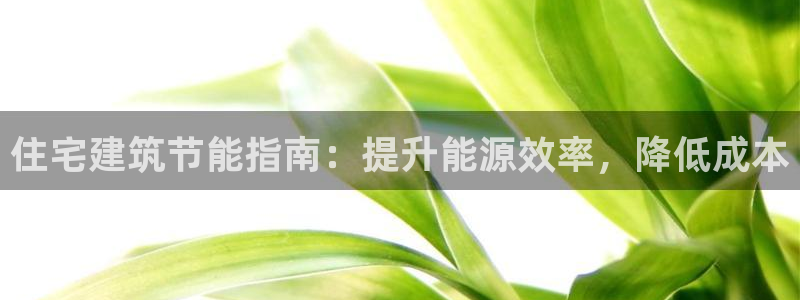 尊亿娱乐国际官网：住宅建筑节能指南：提升能源效率，降低成本