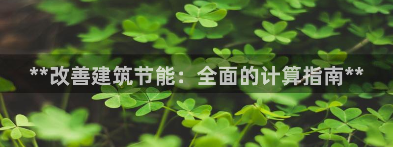 e尊官网：**改善建筑节能：全面的计算指南**