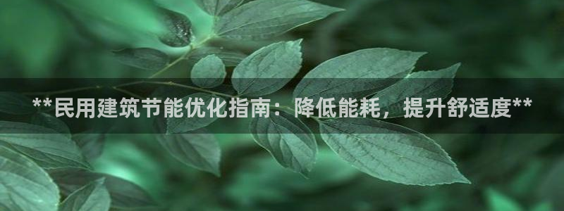 e尊国际娱乐官网地址：**民用建筑节能优化指南：降低能耗，提升舒适度**