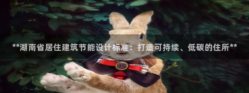 e尊国际官方网站：**湖南省居住建筑节能设计标准：打造可持续、低碳的住所**