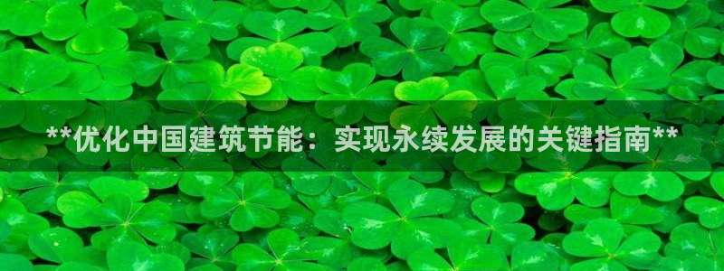 e尊国际客户端下载：**优化中国建筑节能：实现永续发展的关键指南**