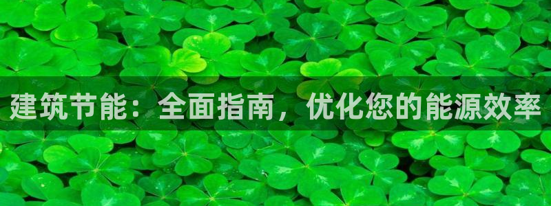 e尊国际官网：建筑节能：全面指南，优化您的能源效率