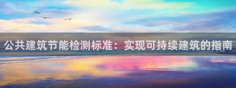 e尊国际客户端：公共建筑节能检测标准：实现可持续建筑的指南