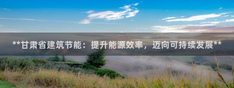 e尊国际客服：**甘肃省建筑节能：提升能源效率，迈向可持续发展**