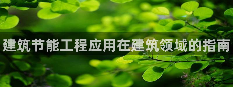e尊国际娱乐官网地址：建筑节能工程应用在建筑领域的指南