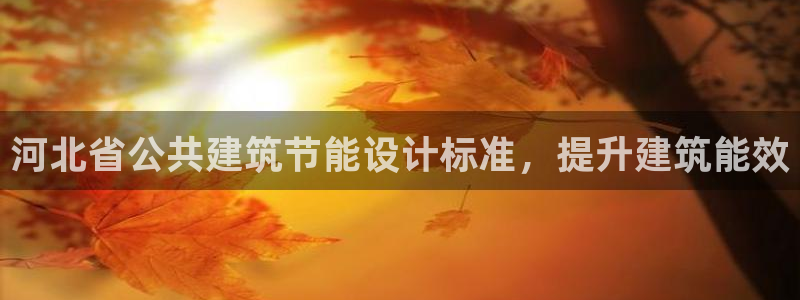 e尊国际app：河北省公共建筑节能设计标准，提升建筑能效