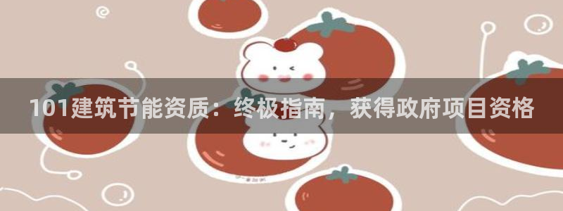 e尊国际app：101建筑节能资质：终极指南，获得政府项目资格