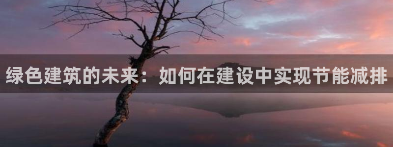 e尊国际客服：绿色建筑的未来：如何在建设中实现节能减排