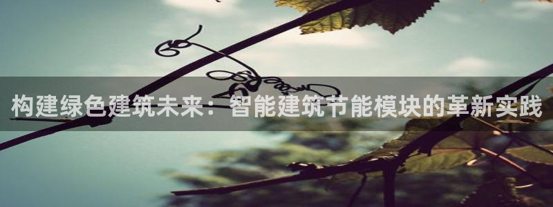 e尊体育：构建绿色建筑未来：智能建筑节能模块的革新实践