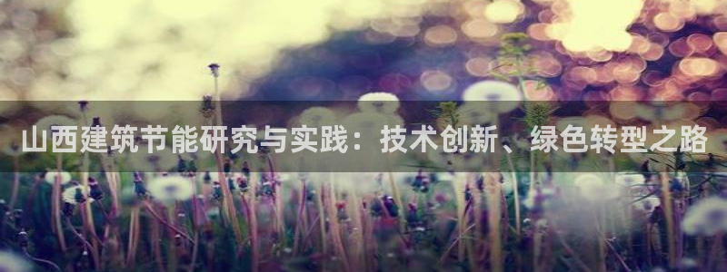 e尊国际是干什么的：山西建筑节能研究与实践：技术创新、绿色转型之路