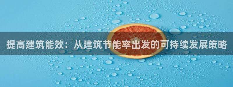 e尊国际平台：提高建筑能效：从建筑节能率出发的可持续发展策略