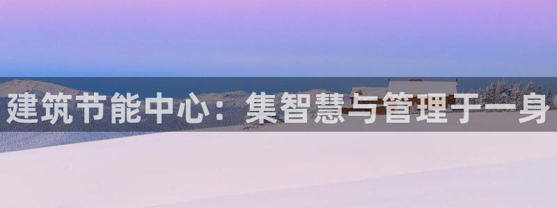 e尊体育：建筑节能中心：集智慧与管理于一身