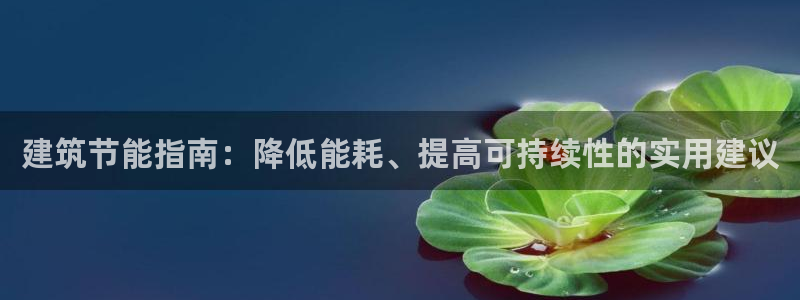 e尊国际平台：建筑节能指南：降低能耗、提高可持续性的实用建议